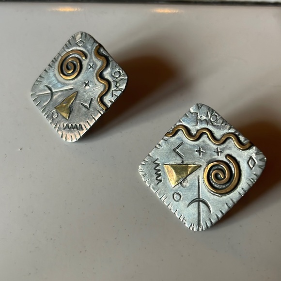 Funky artisan earrings - Picture 1 of 6